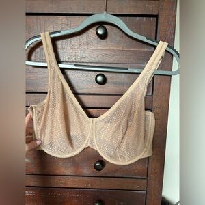 Thirdlove Unlined Modern Mesh Scoop Bra Tan - Size 38F NEVER WORN!
